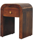 Mini Darcy Chestnut Nightstand with Curved Edges