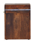 Mini Darcy Chestnut Nightstand with Curved Edges