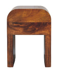 Mini Darcy Chestnut Nightstand with Curved Edges