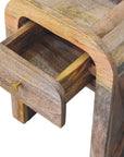 Mini Darcy Oak-ish Nightstand with Curved Edges
