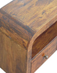 Darcy 3 drawer Open Shelf Chestnut Media unit