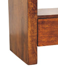Darcy 3 drawer Open Shelf Chestnut Media unit