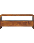 Darcy 3 drawer Open Shelf Chestnut Media unit