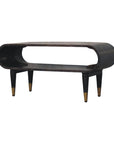Curved Edge Media with Brass Accents