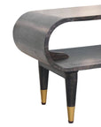 Curved Edge Media with Brass Accents