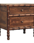 Bamboo Frame Nightstand in Roasted Almond