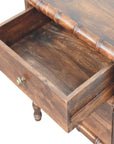 Bamboo Frame Nightstand in Roasted Almond