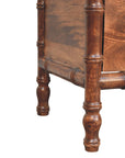 Bamboo Frame Nightstand in Roasted Almond