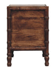 Bamboo Frame Nightstand in Roasted Almond
