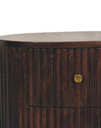 Curved Fluted 3-Drawer Bedside