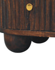 Curved Fluted 3-Drawer Bedside
