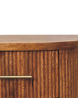 Ribbed Bedside with Brass Accents
