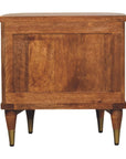 Ribbed Bedside with Brass Accents