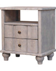 Lume Washed Open-Shelf Bedside