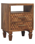 Cadiz Carved Open-Shelf Bedside