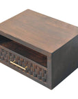 Cadiz Carved Open-Slot Bedside