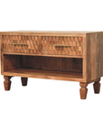 Cadiz Carved Entryway Shoe Cabinet