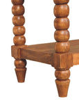 Spindle Leather Bench