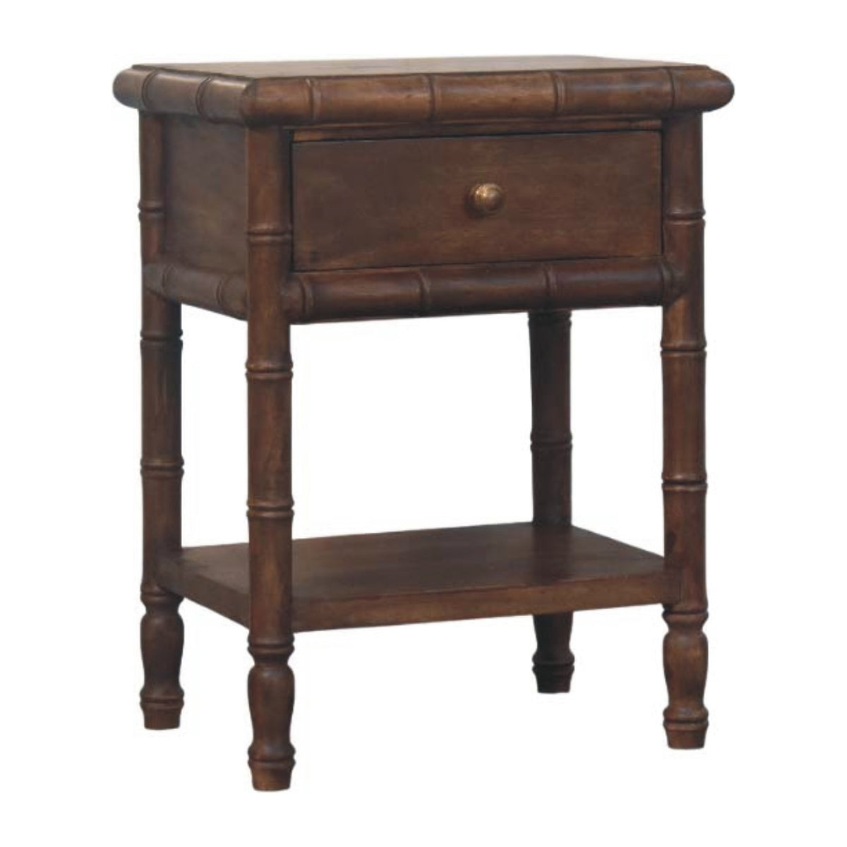Bamboo Carved Bedside Table