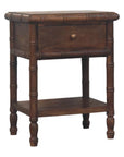 Bamboo Carved Bedside Table