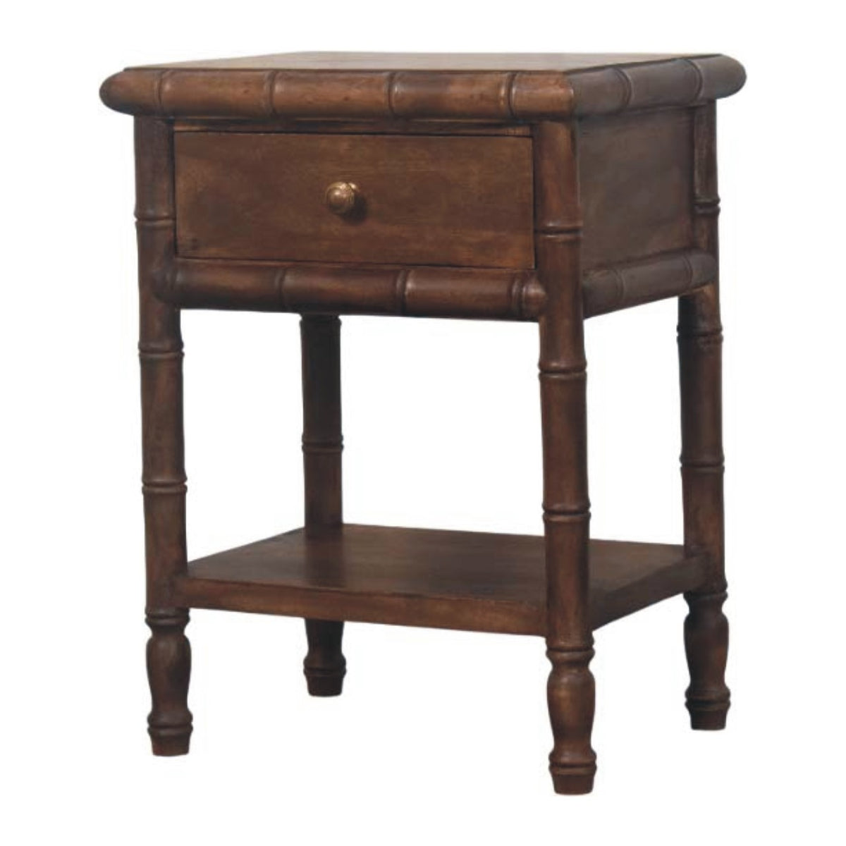 Bamboo Carved Bedside Table