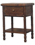 Bamboo Carved Bedside Table