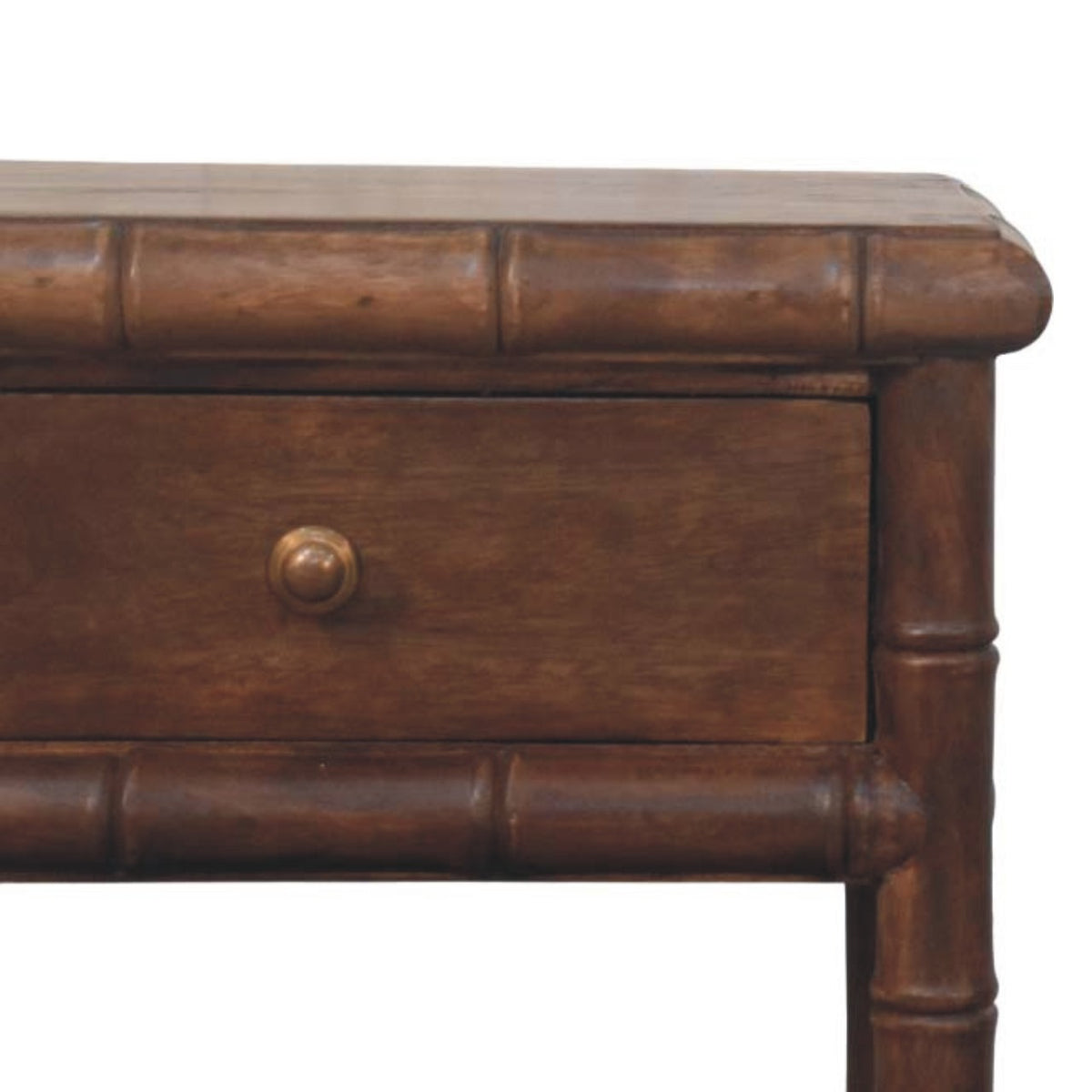 Bamboo Carved Bedside Table