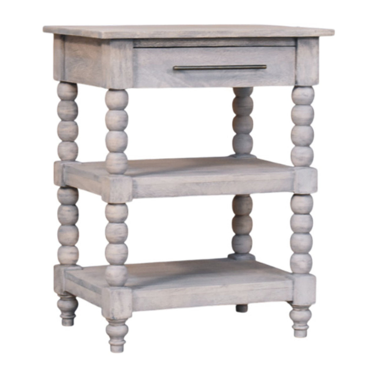 Spindle Acid Wash Side Table