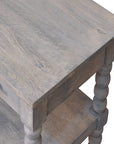 Spindle Acid Wash Side Table