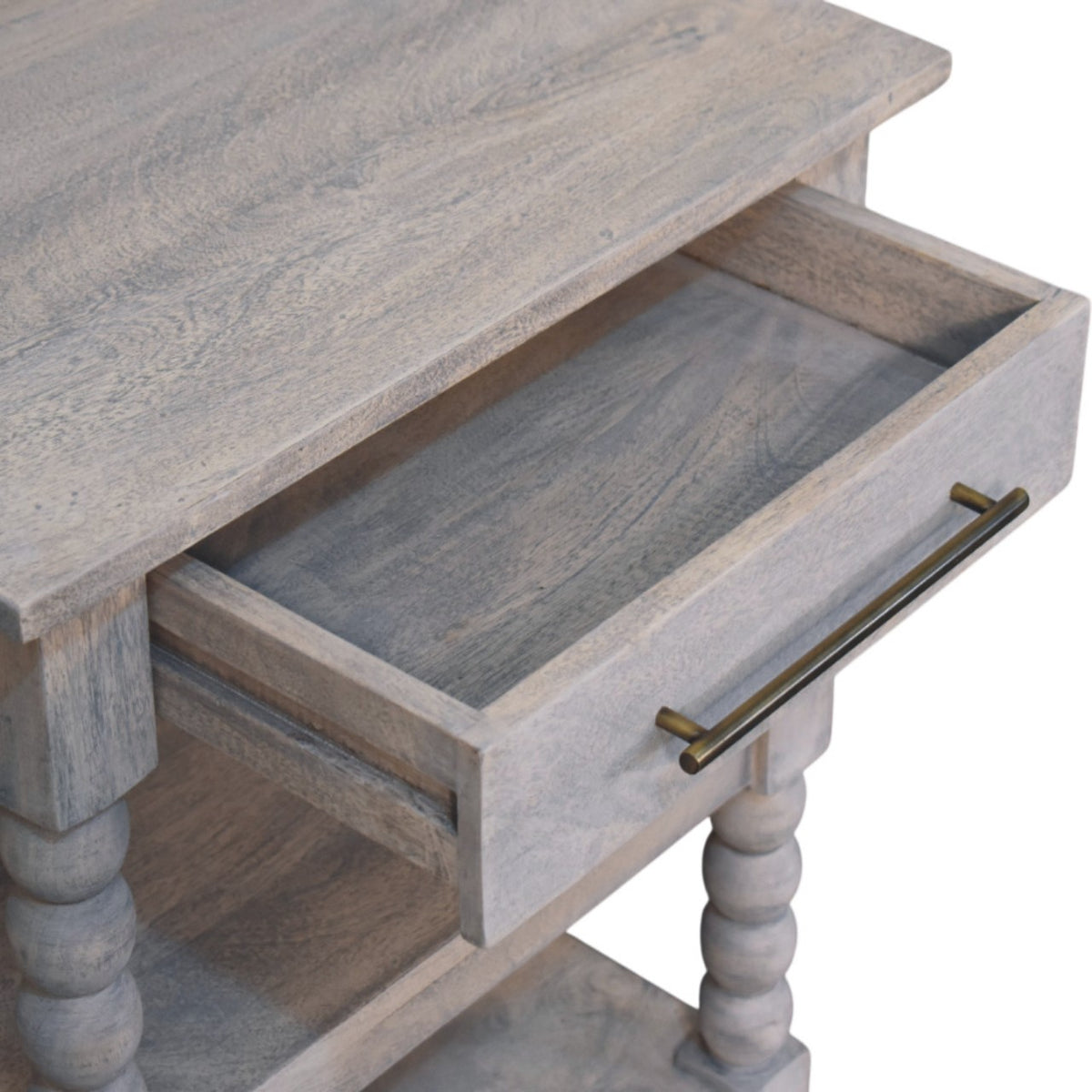 Spindle Acid Wash Side Table