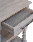 Spindle Acid Wash Side Table