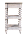 Spindle Acid Wash Side Table