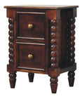 Spindle Winewood Nightstand
