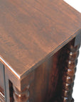 Spindle Winewood Nightstand