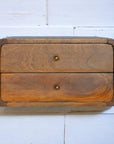 Floating Curved Chestnut Nightstand