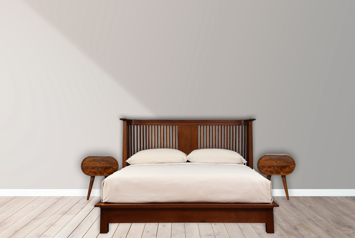 Chestnut Circular Nightstand