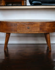 Chestnut Rounded Coffee Table