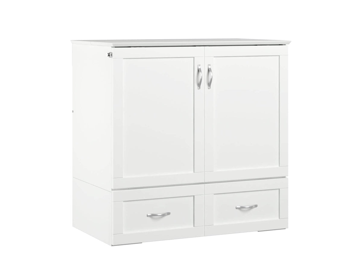 AFI Furnishings Hamilton Murphy Cabinet Bed Chest with 6" Gel Memory Foam Mattress, Storage Drawer and Built in Charger, image 22