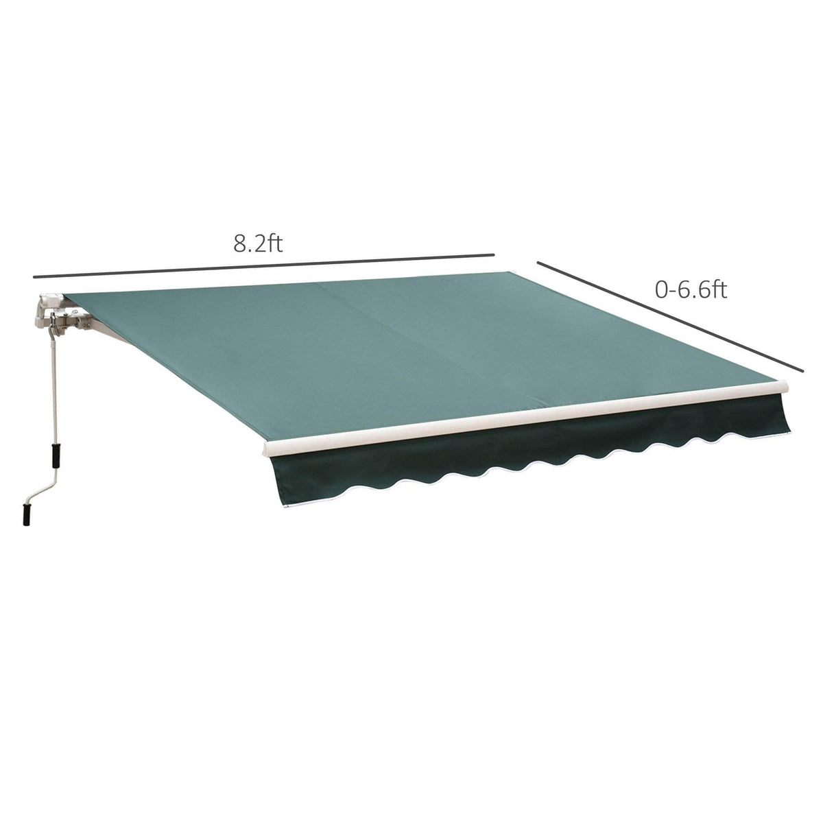 Aosom 8.2ft x 6.6ft Retractable Awning Sunshade Shelter Canopy for Patio Outdoor Deck, image 3