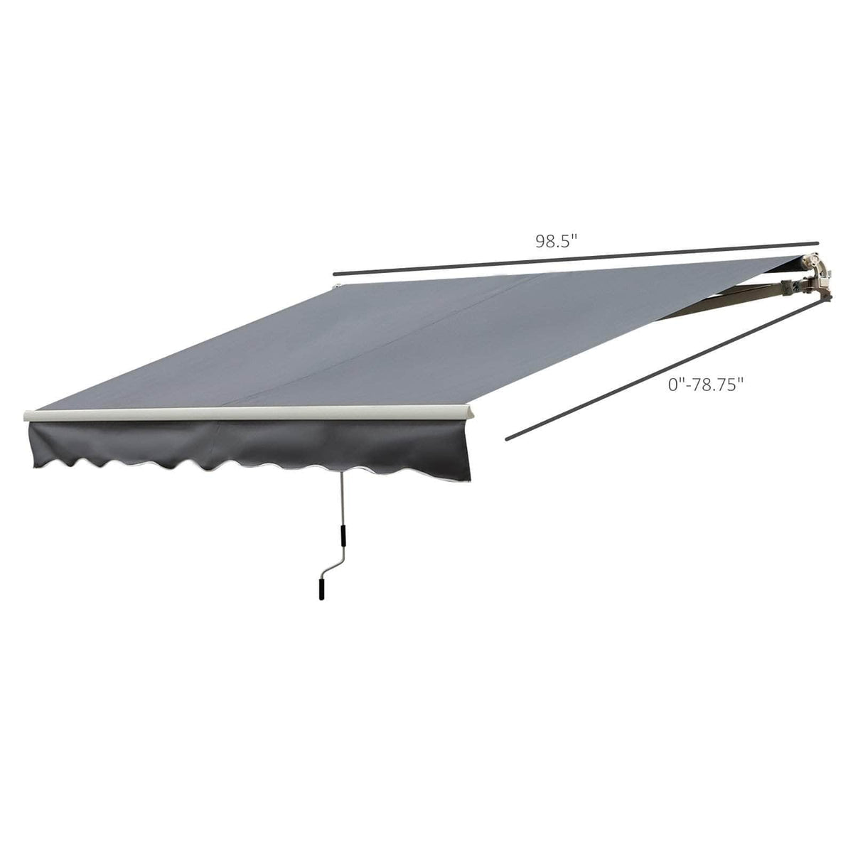 Aosom 8.2ft x 6.6ft Retractable Awning Sunshade Shelter Canopy for Patio Outdoor Deck, image 17