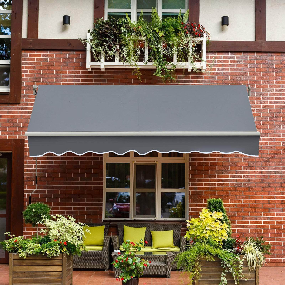 Aosom 8.2ft x 6.6ft Retractable Awning Sunshade Shelter Canopy for Patio Outdoor Deck, image 16
