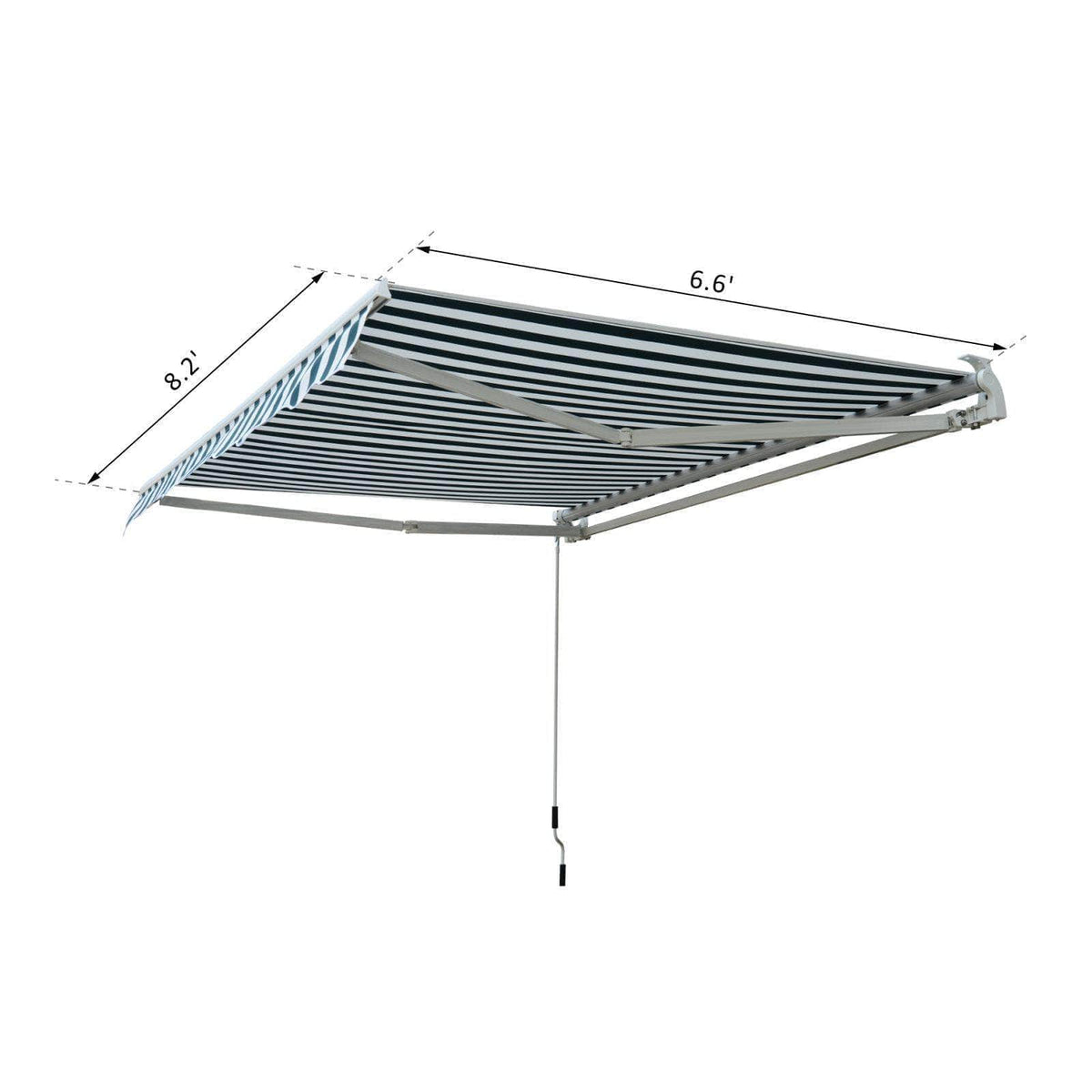 Aosom 8.2ft x 6.6ft Retractable Awning Sunshade Shelter Canopy for Patio Outdoor Deck, image 10