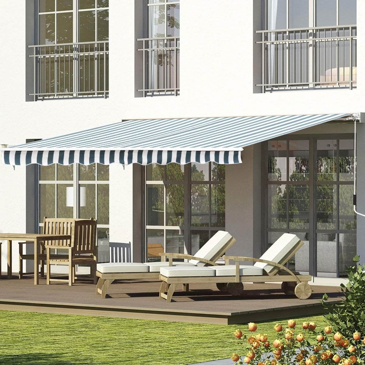 Aosom 8.2ft x 6.6ft Retractable Awning Sunshade Shelter Canopy for Patio Outdoor Deck, image 8