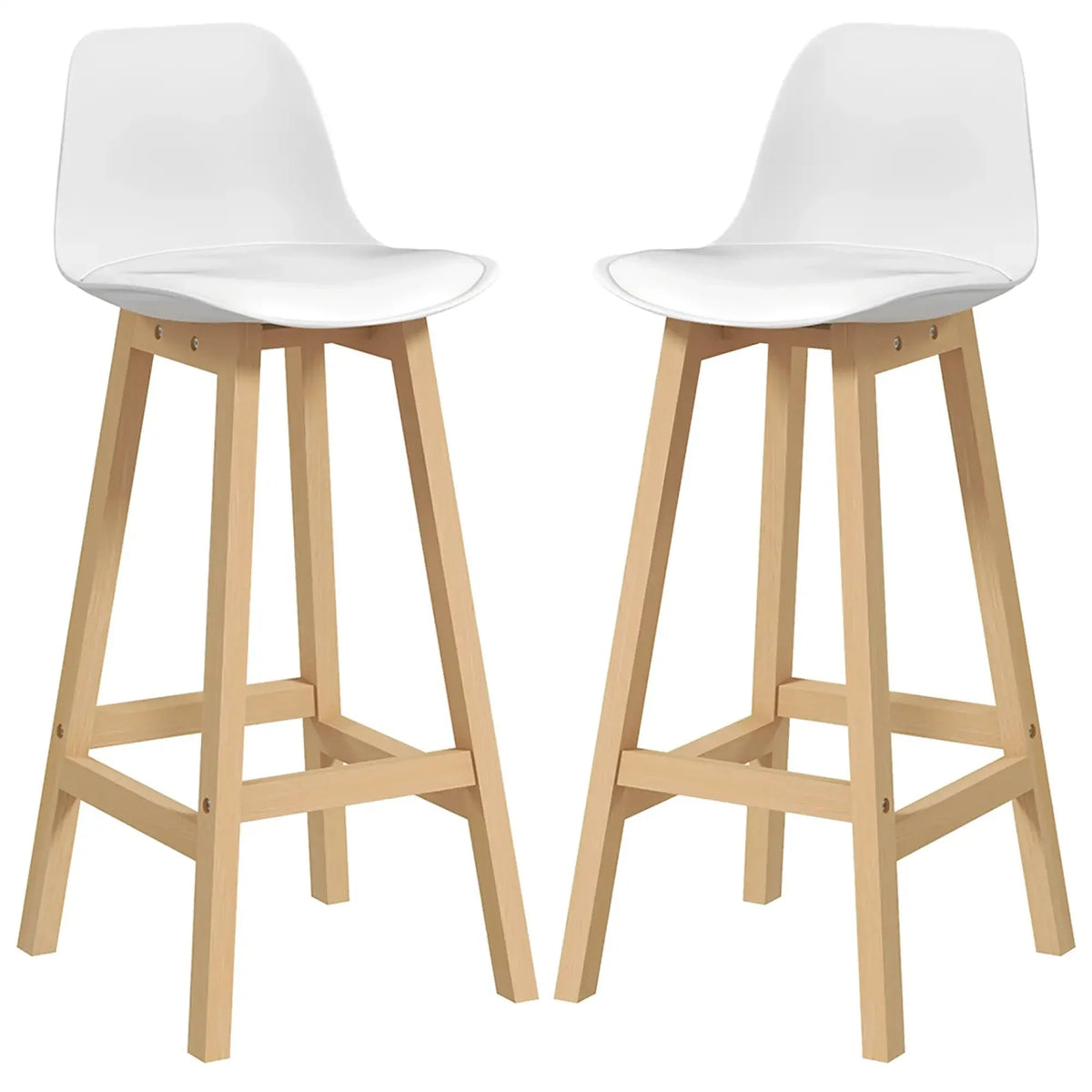 Aosom Faux Leather Upholstered Bar Stools (Set of 2), image 2