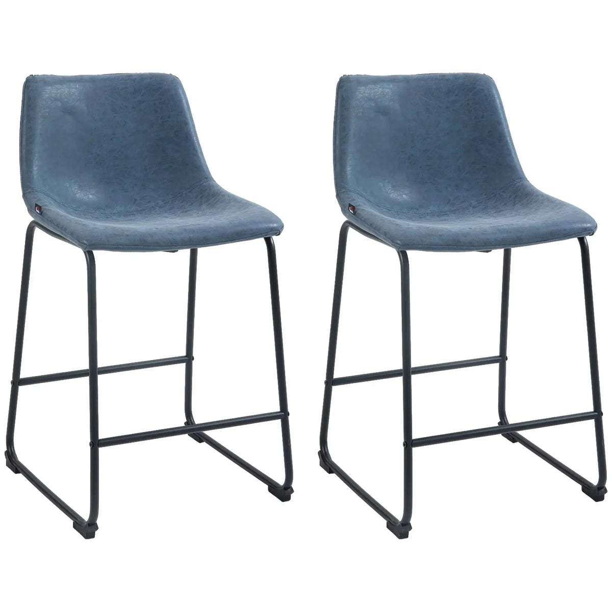 Aosom Counter Bar Stools With Vintage Faux Leather (Set of 2), image 10