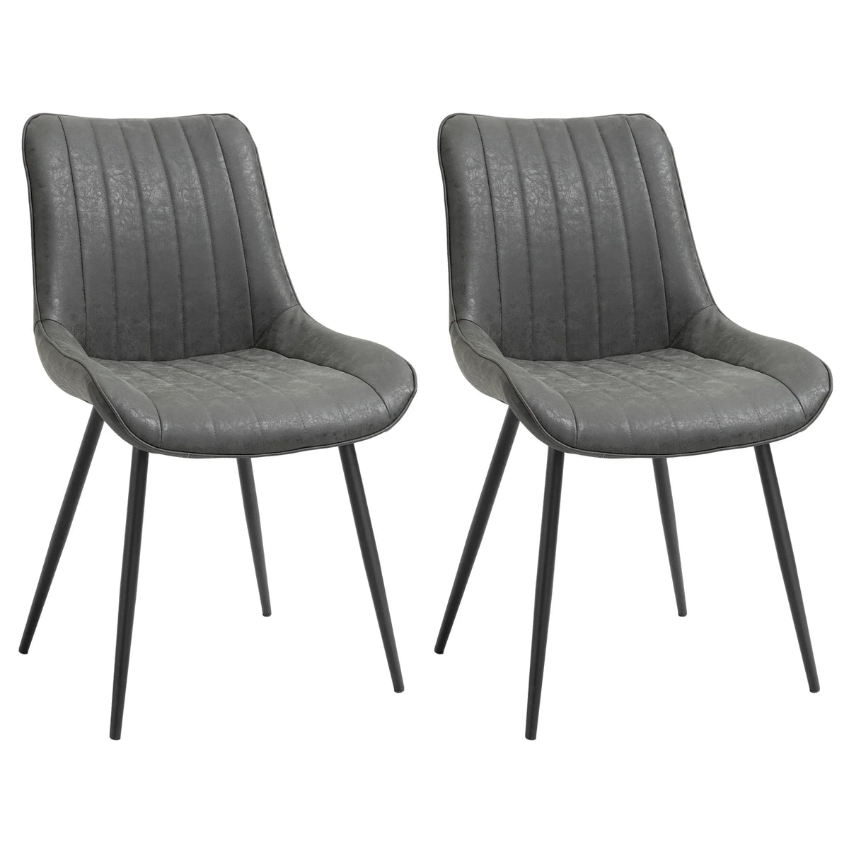 Aosom Faux Leather Upholstered Dining Chair (Set of 2), image 1