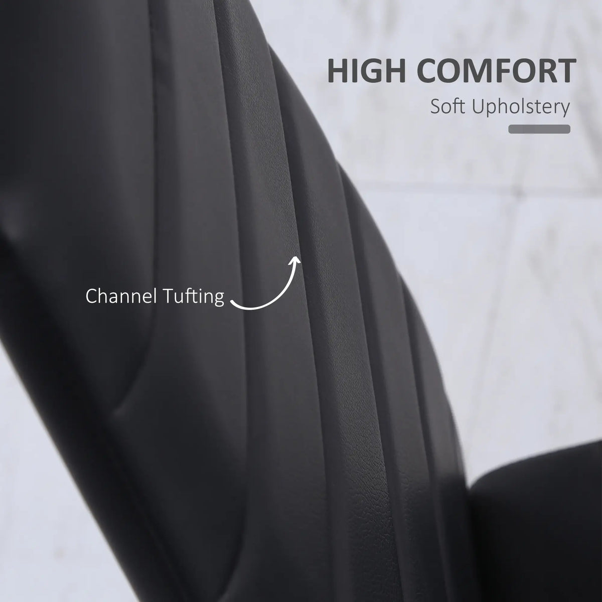 Aosom High Back Dining Chairs With Upholstered Faux Leather (Set of 4), image 5