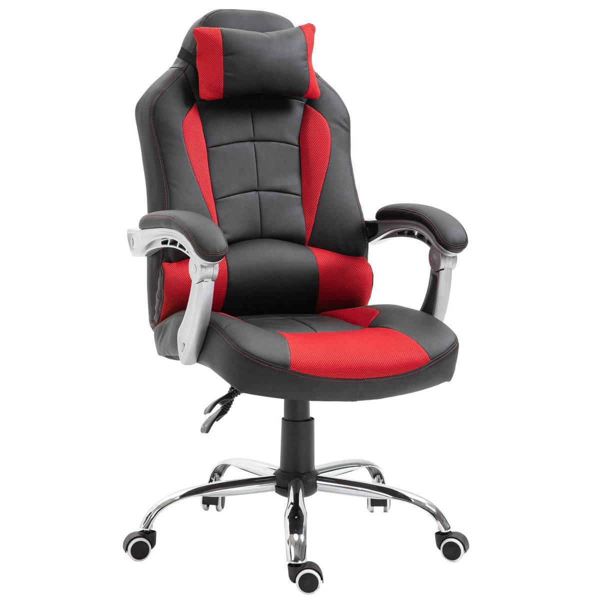 Aosom Ergonomic Swivel Recliner Height Adjustable Racing Office Gaming Chair in Faux Leather, image 2