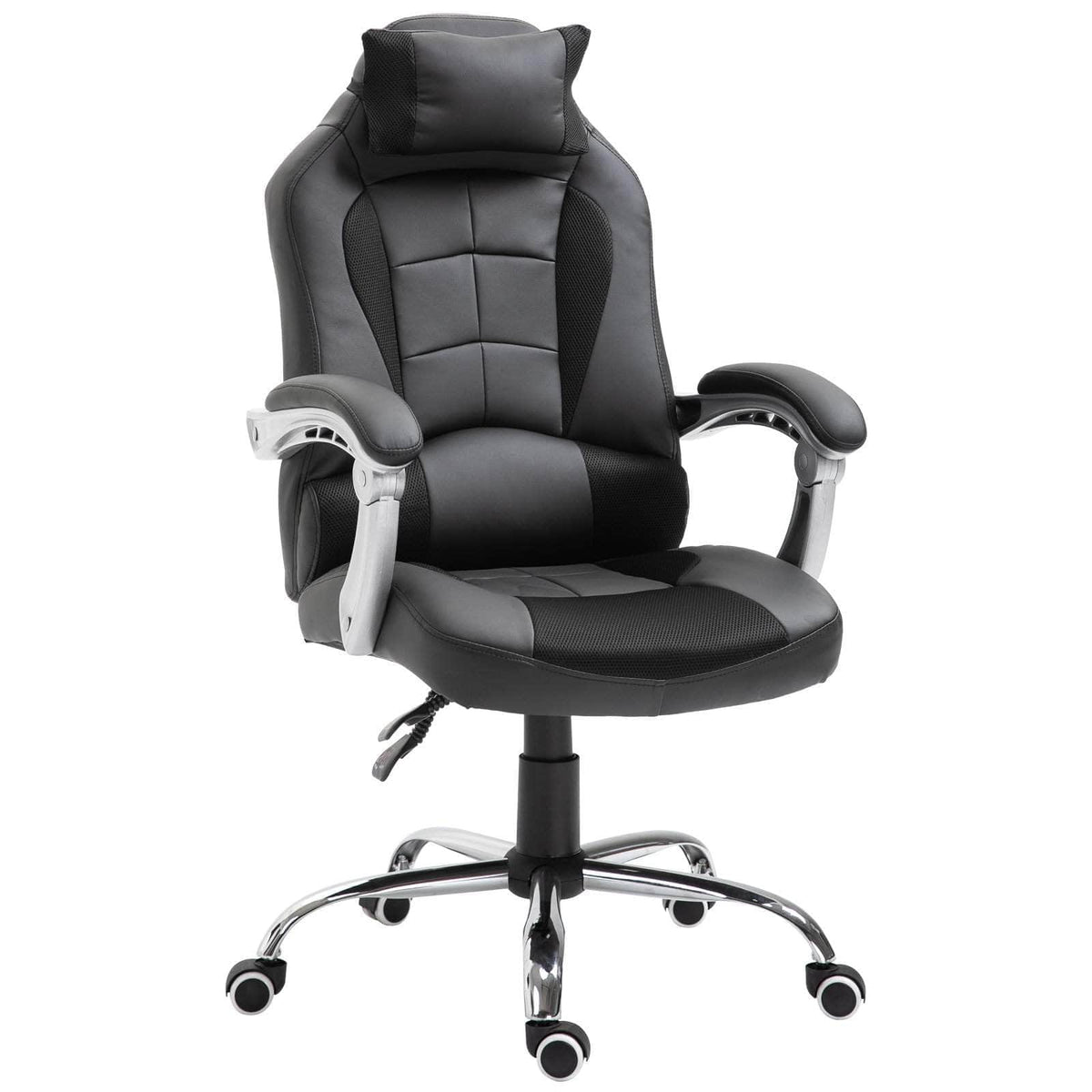 Aosom Ergonomic Swivel Recliner Height Adjustable Racing Office Gaming Chair in Faux Leather, image 7