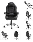 Aosom Ergonomic Swivel Recliner Height Adjustable Racing Office Gaming Chair in Faux Leather, image 10